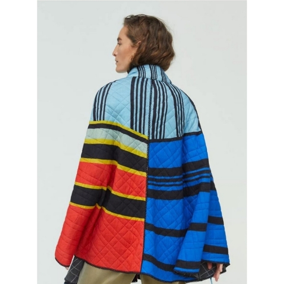 Conditions Apply For Anthropologie Graphic Striped Capelet - Picture 2 of 10